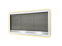 Camper Fenster Rollo und Moskitonetz mit LED-Beleuchtung  passend für 850x450mm Fenster