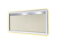 Camper Fenster Rollo und Moskitonetz mit LED-Beleuchtung  passend für 850x450mm Fenster