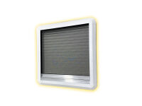 Wohnmobil Fenster- & Rollo-Set 450x450mm mit LED-Beleuchtung, Verdunkelungsrollo & Moskitonetz – Komplettset