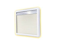 Wohnmobil Fenster- & Rollo-Set 450x450mm mit LED-Beleuchtung, Verdunkelungsrollo & Moskitonetz – Komplettset