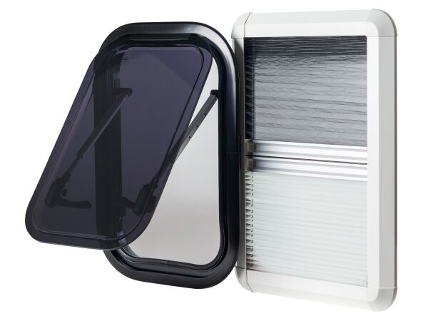 Wohnmobil Fenster 300x450mm Komplett Set mit Rollo und Moskitonetz